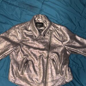 Torrid Metallic Moto faux Leather Jacket